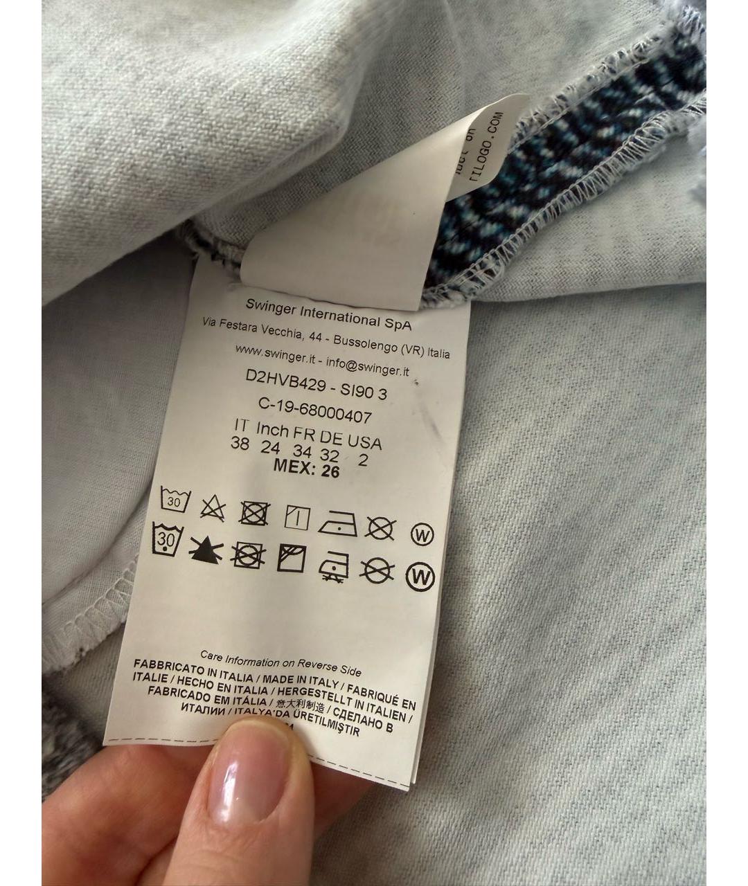 VERSACE JEANS COUTURE Синее деним повседневное платье, фото 5