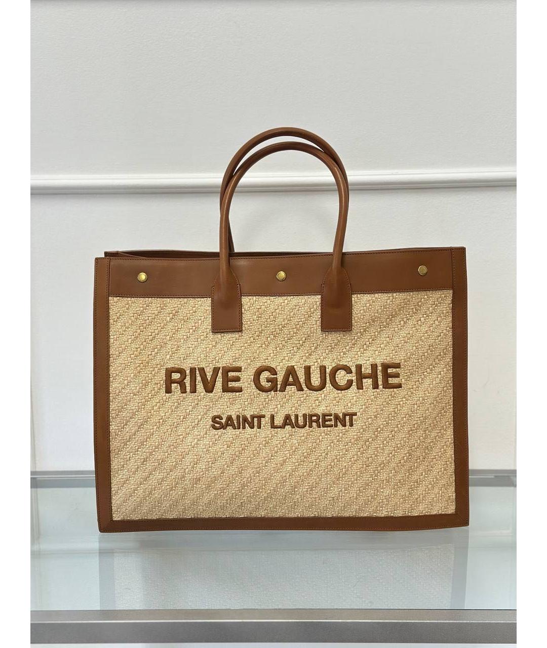 SAINT LAURENT Коричневая сумка тоут, фото 4