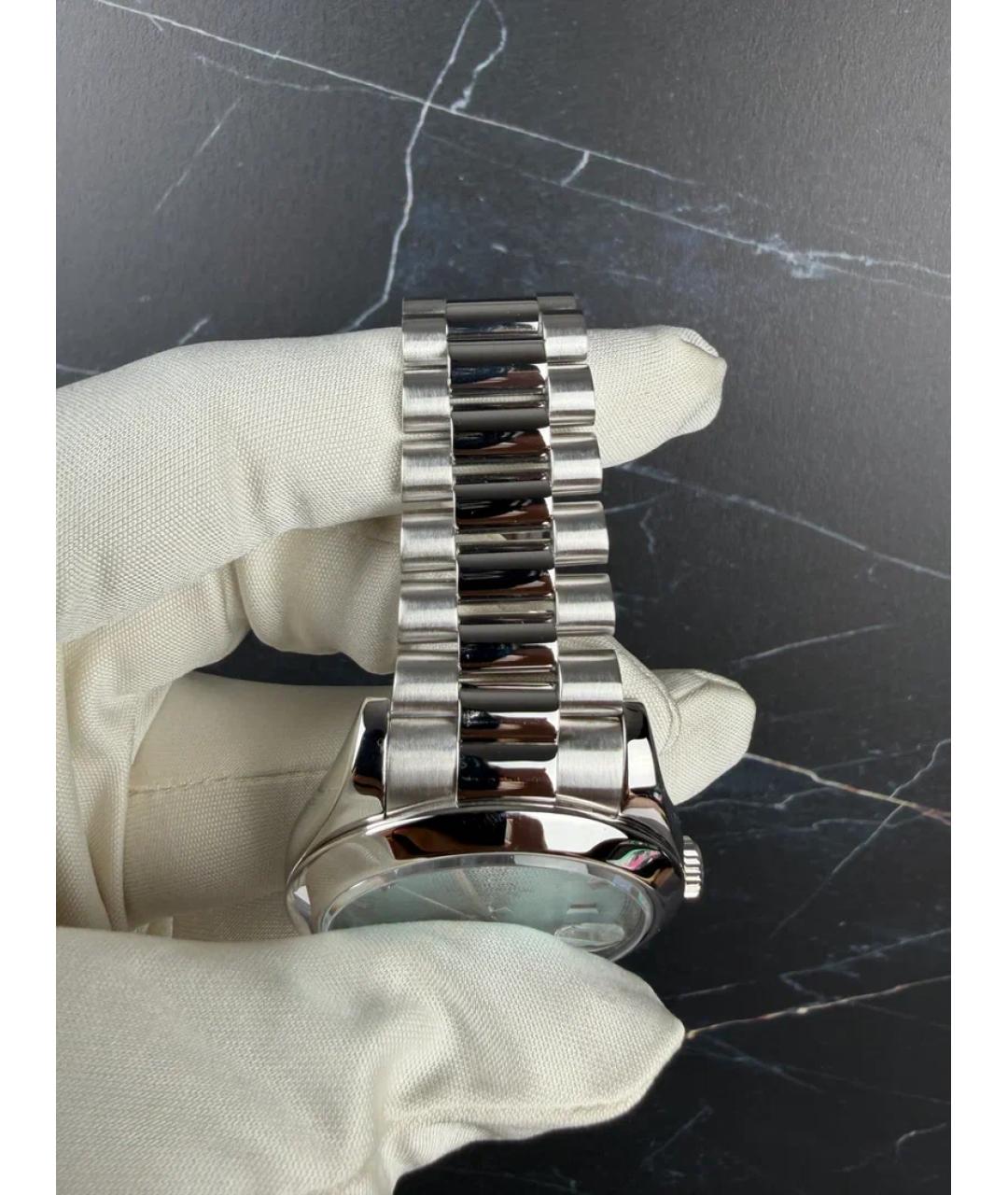 ROLEX Голубые платиновые часы, фото 7