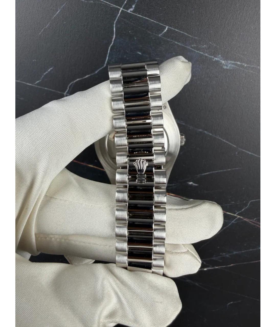 ROLEX Голубые платиновые часы, фото 6