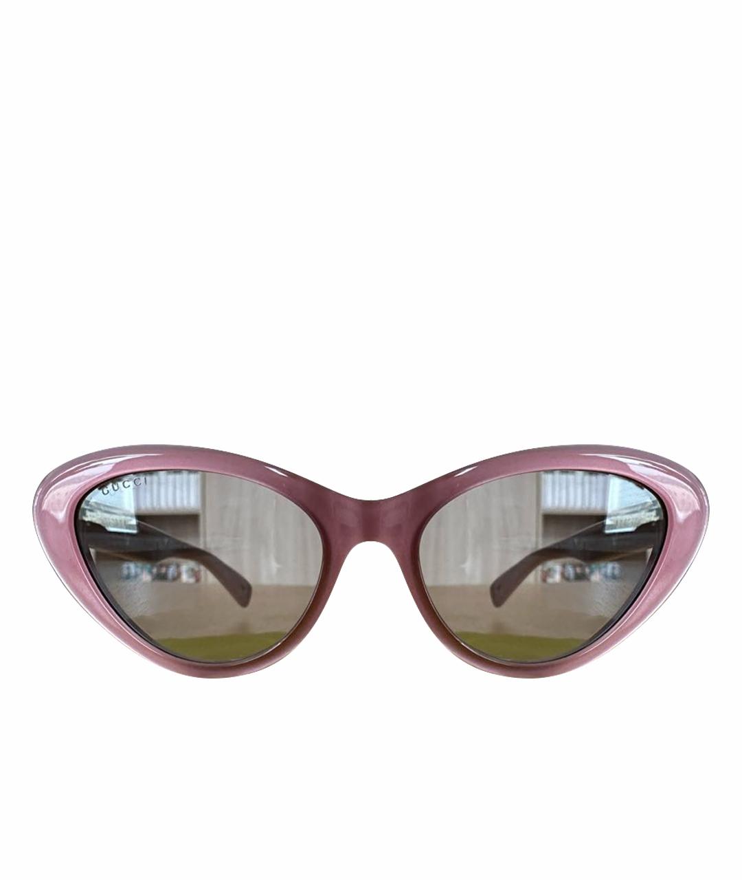 GUCCI Розовые пластиковые солнцезащитные очки, фото 1