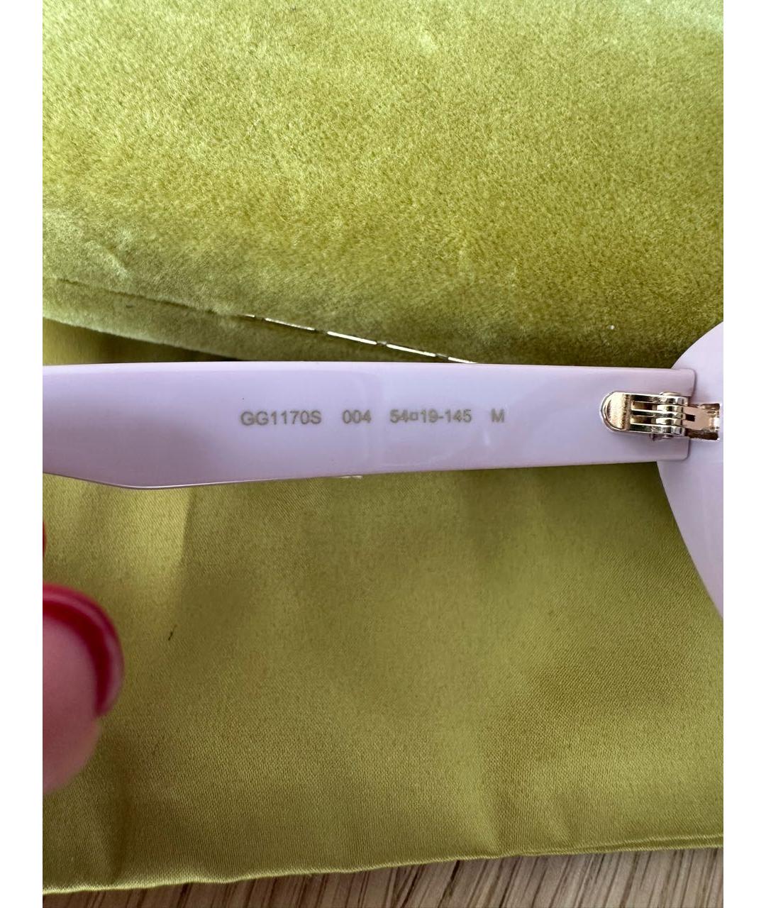 GUCCI Розовые пластиковые солнцезащитные очки, фото 6