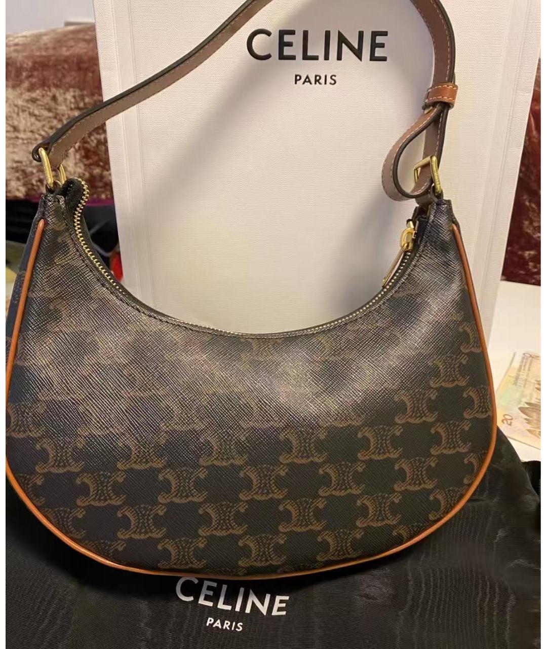 CELINE Коричневая сумка через плечо, фото 5