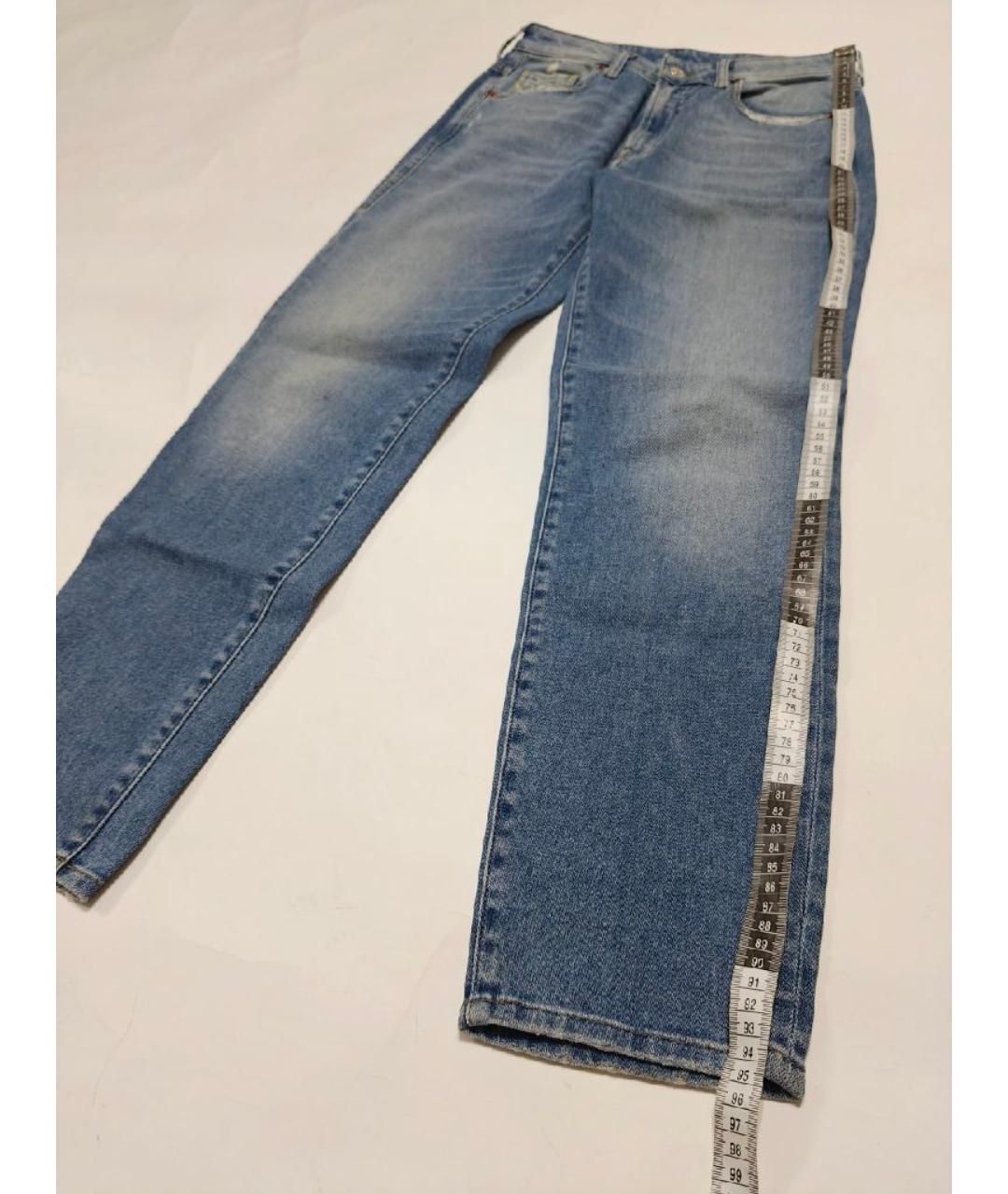 DIESEL Голубые хлопковые джинсы слим, фото 9