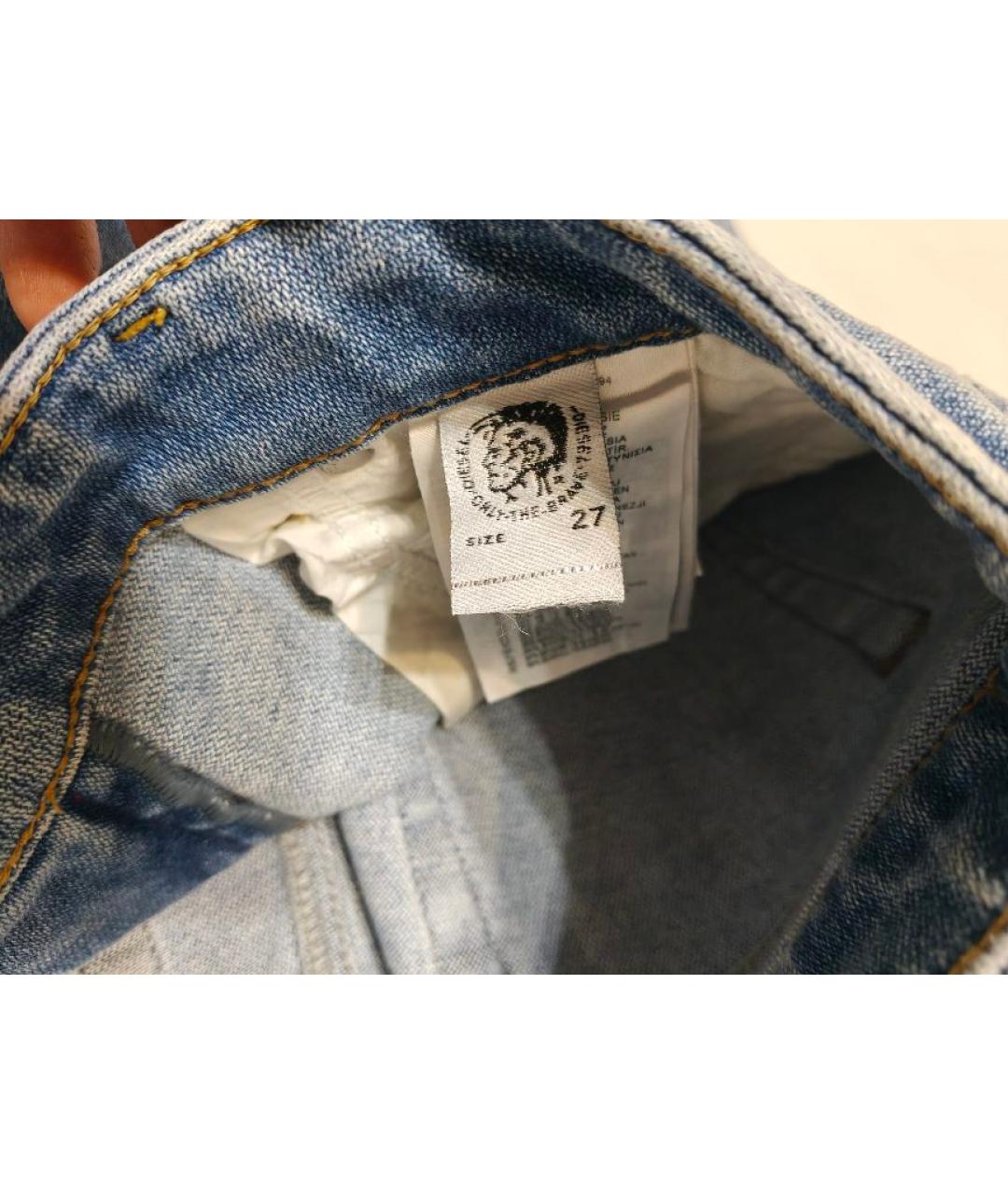 DIESEL Голубые хлопковые джинсы слим, фото 7