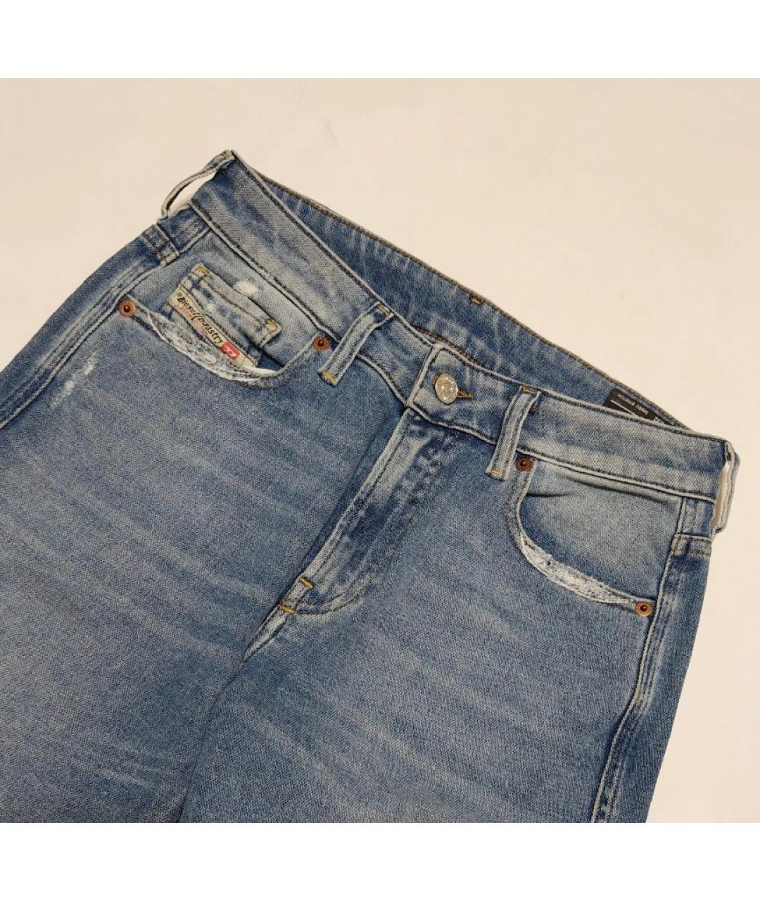 DIESEL Голубые хлопковые джинсы слим, фото 3