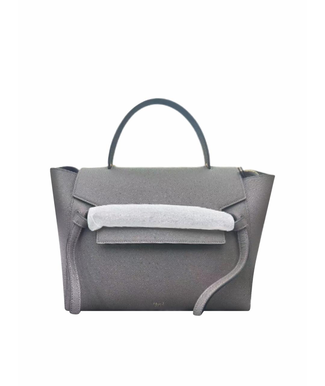 CELINE Серая кожаная сумка через плечо, фото 1