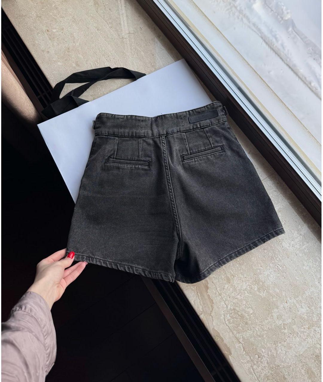 IRO Антрацитовые деним шорты, фото 2