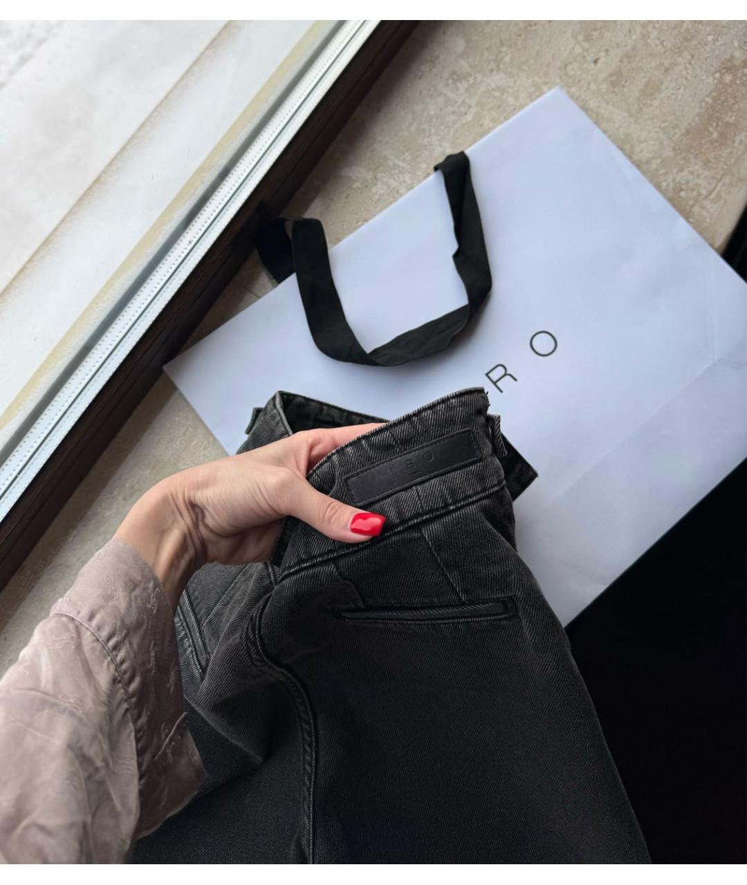 IRO Антрацитовые деним шорты, фото 7