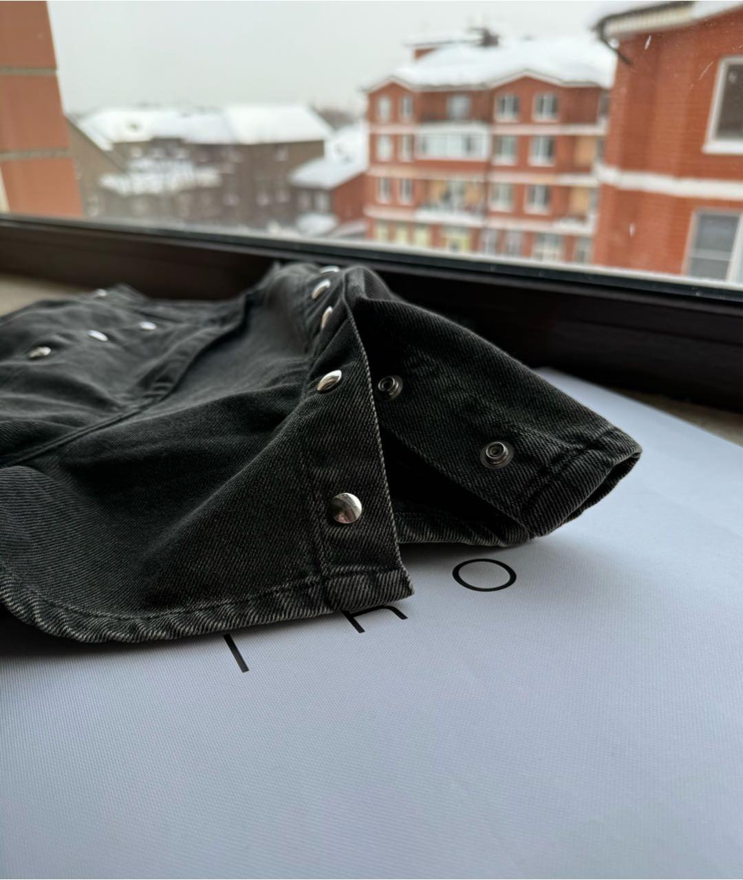 IRO Антрацитовые деним шорты, фото 8