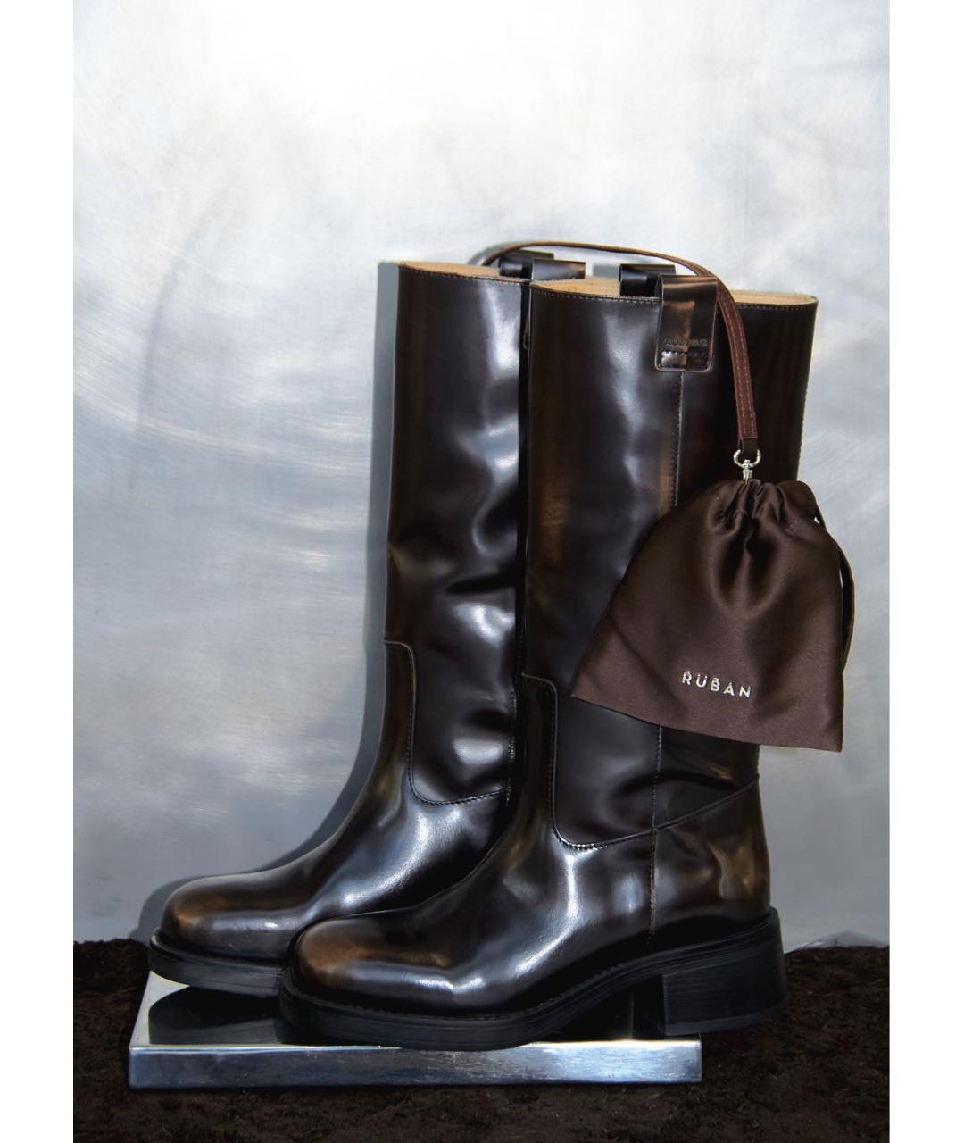 ALOHAS Коричневые кожаные сапоги, фото 6