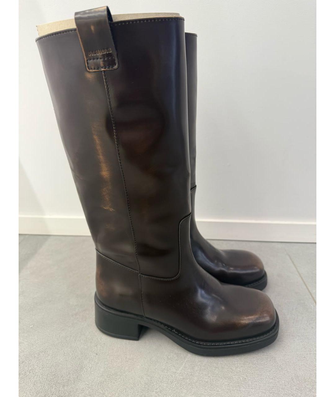 ALOHAS Коричневые кожаные сапоги, фото 7