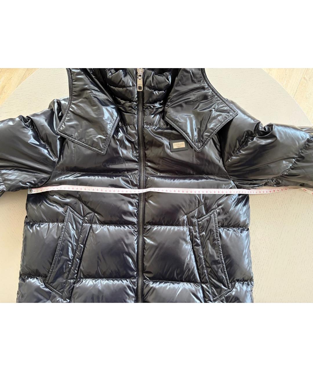 DOLCE&GABBANA Черный полиамидовый пуховик, фото 6