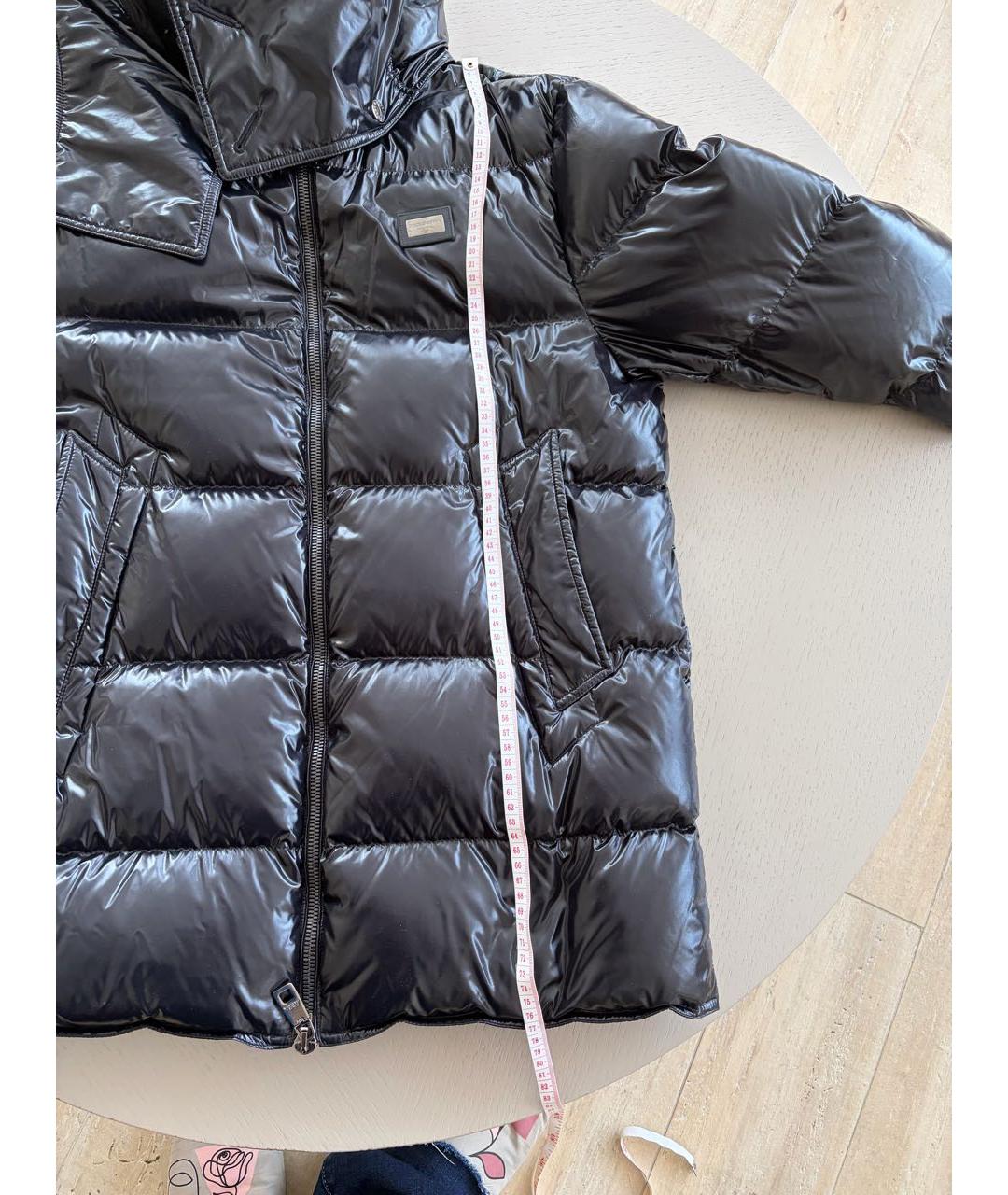 DOLCE&GABBANA Черный полиамидовый пуховик, фото 9