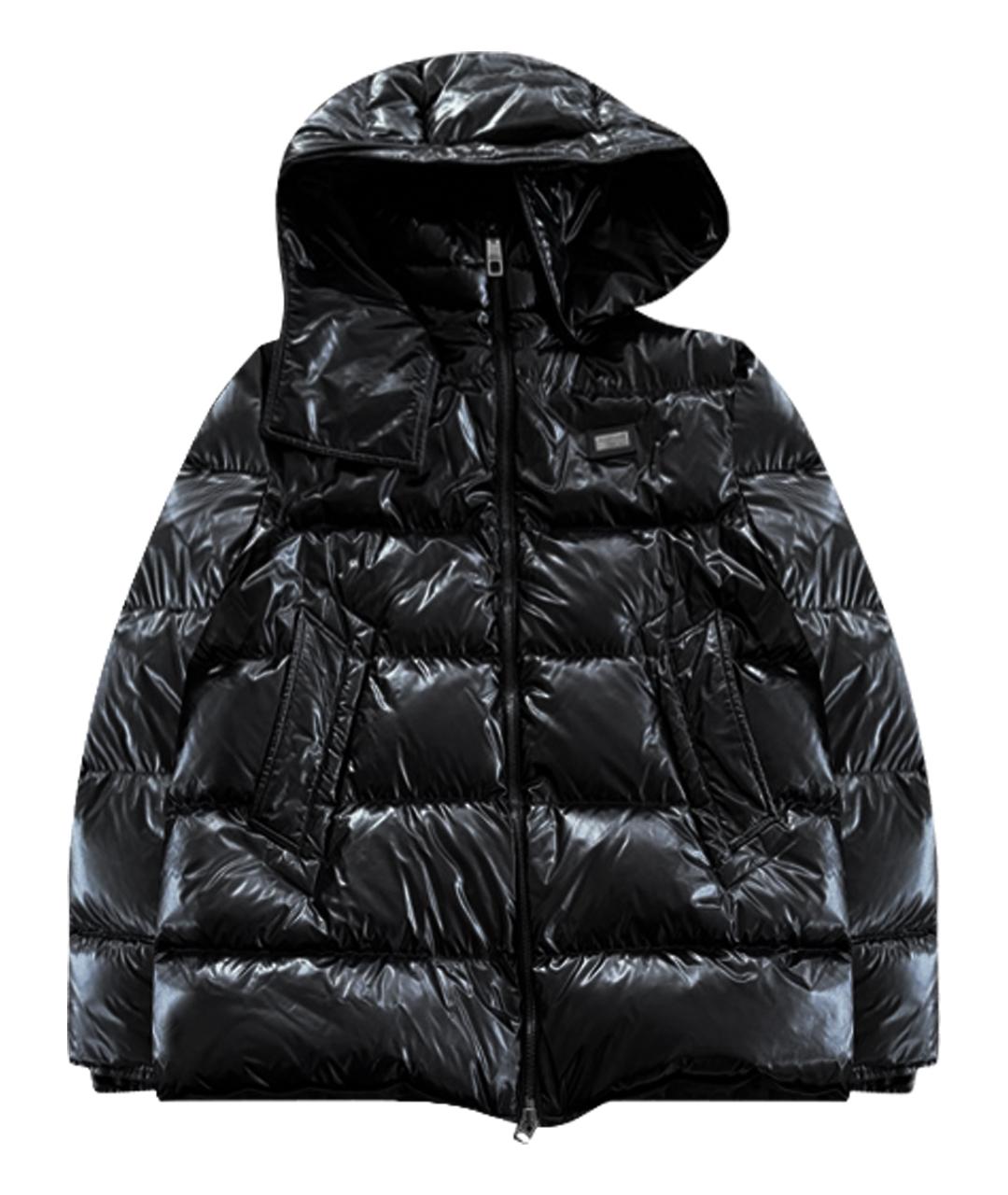 DOLCE&GABBANA Черный полиамидовый пуховик, фото 1