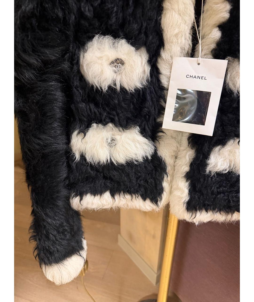 CHANEL Черная меховая шуба, фото 3