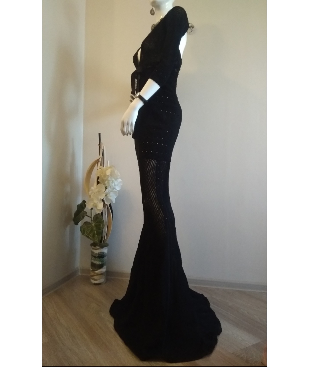 ZUHAIR MURAD Черное вискозное вечернее платье, фото 5