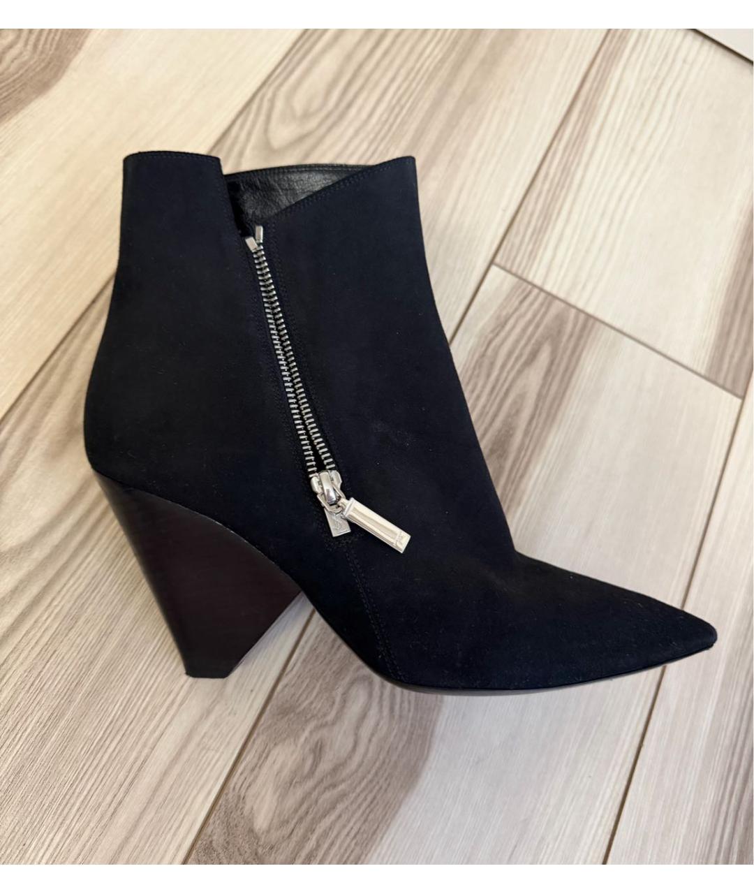 SAINT LAURENT Черные замшевые ботильоны, фото 9