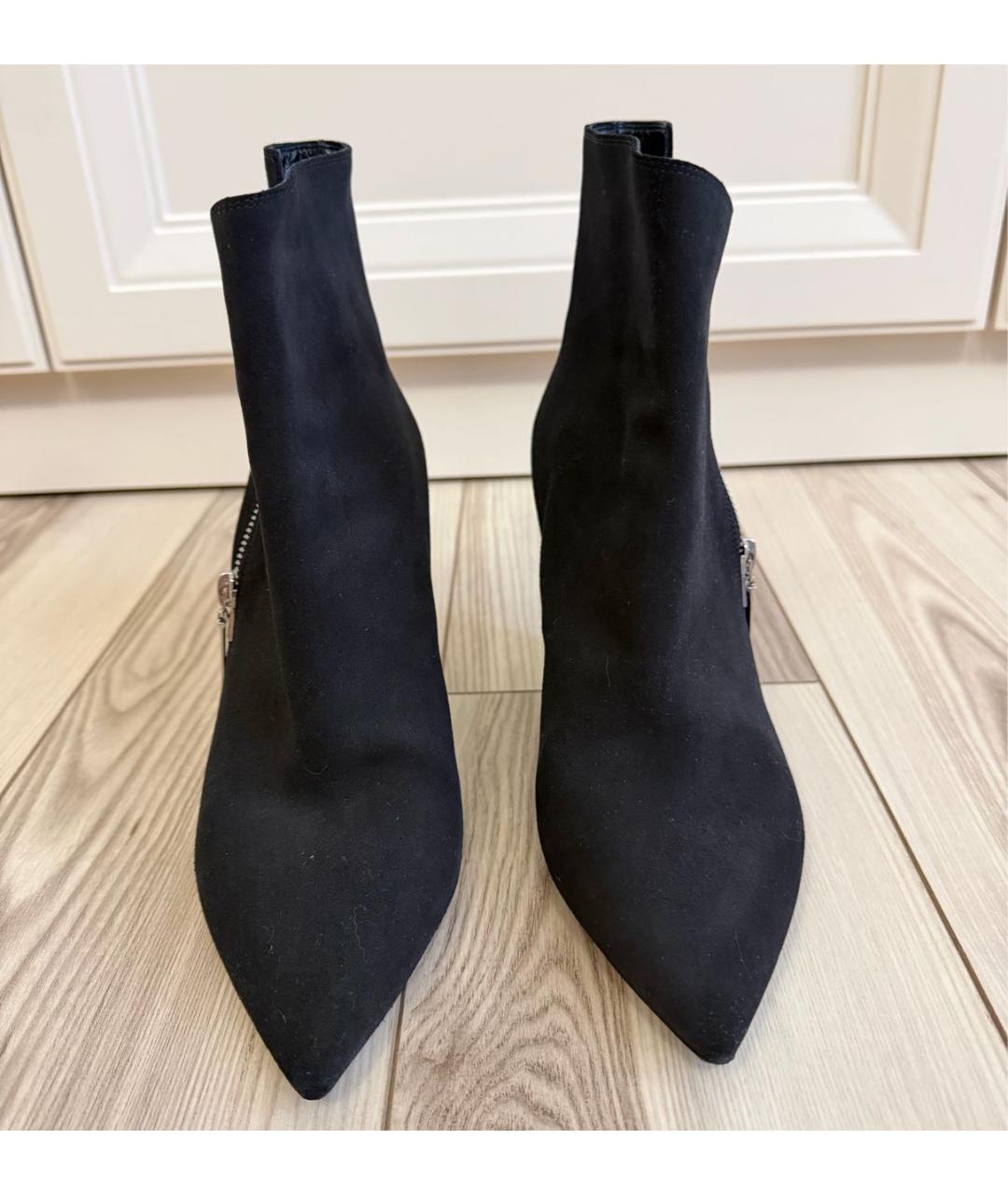 SAINT LAURENT Черные замшевые ботильоны, фото 2