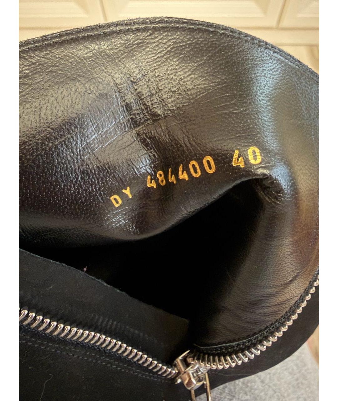 SAINT LAURENT Черные замшевые ботильоны, фото 7