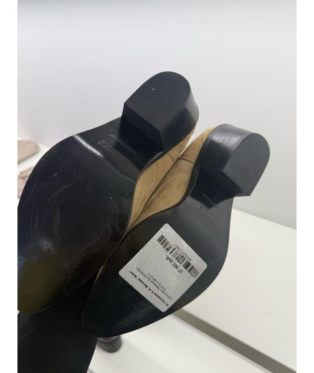 ALOHAS Бежевые замшевые сапоги, фото 5