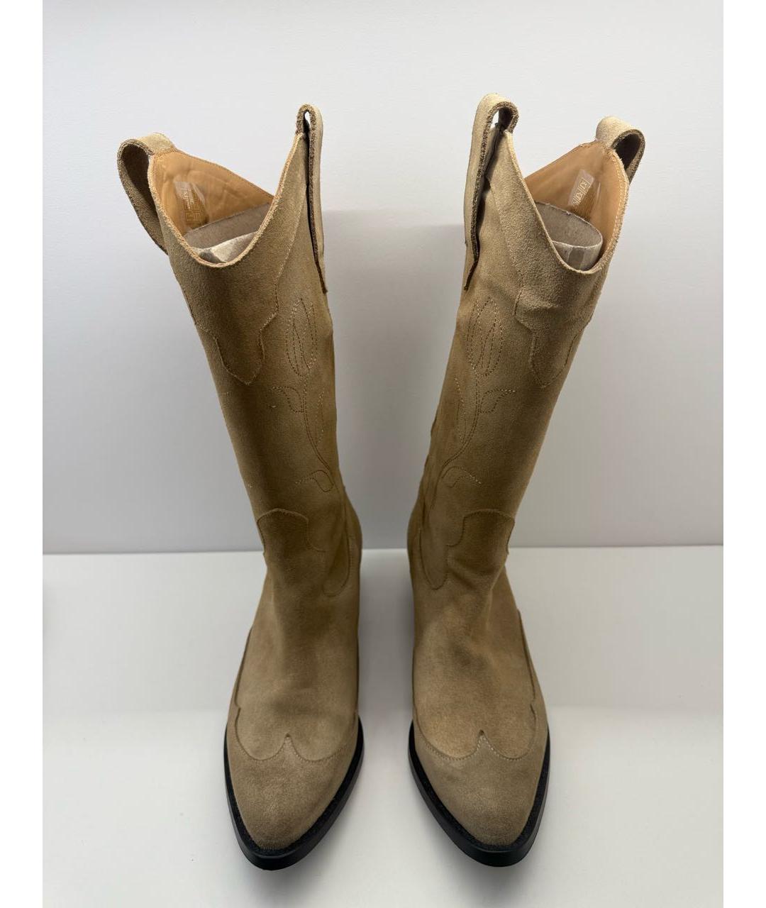 ALOHAS Бежевые замшевые сапоги, фото 2