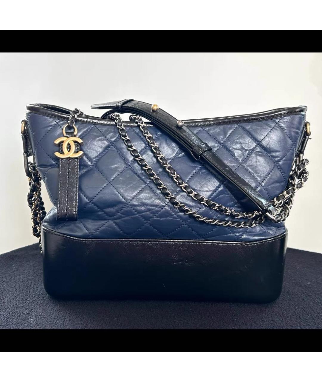 CHANEL Темно-синяя сумка через плечо, фото 6