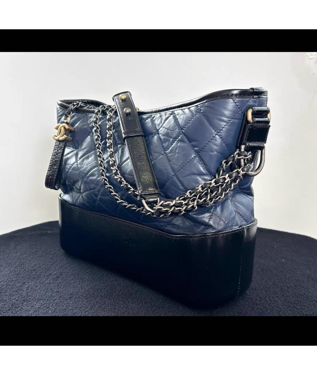 CHANEL Темно-синяя сумка через плечо, фото 3