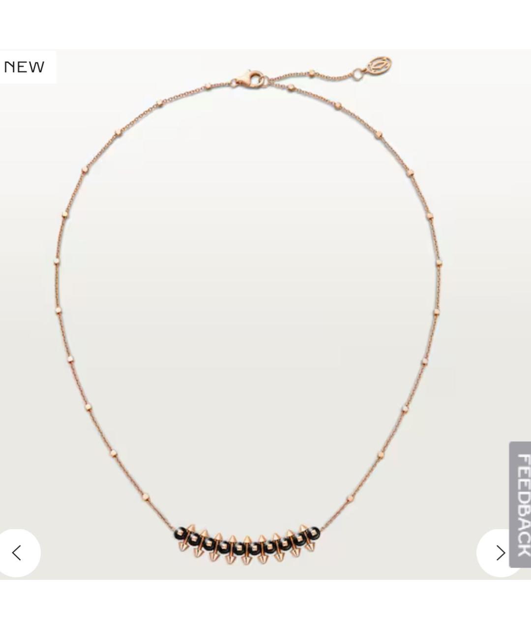 CARTIER Черное колье из розового золота, фото 4