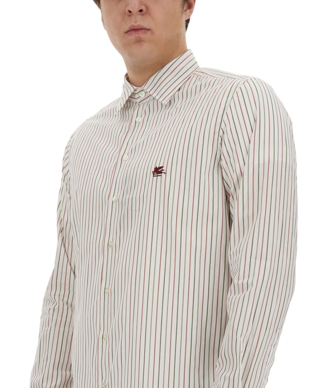 ETRO Белая хлопковая кэжуал рубашка, фото 4