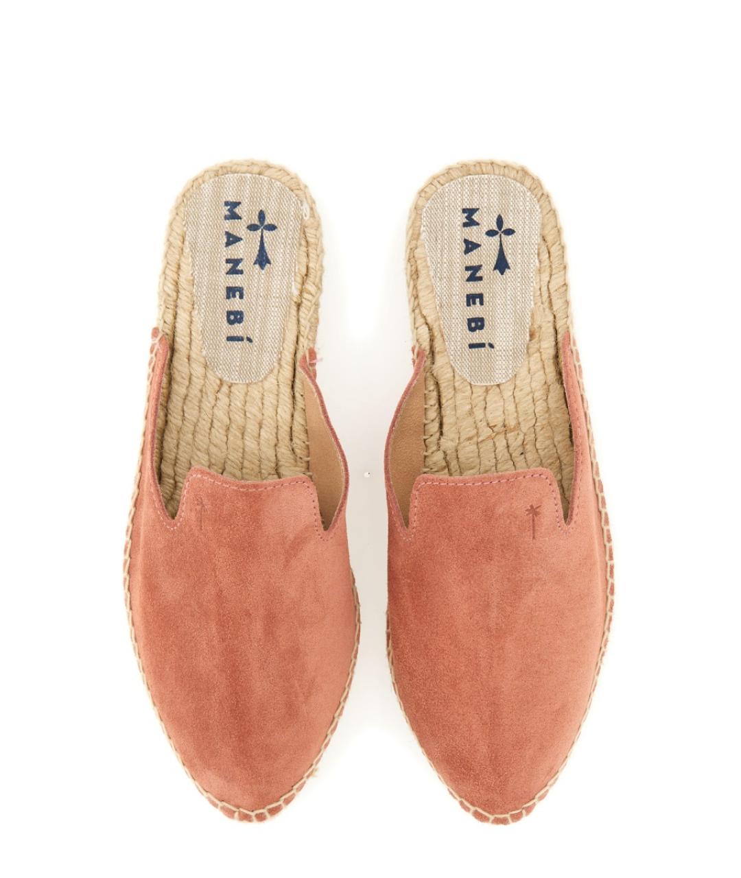 MANEBI Коричневые замшевые мюли, фото 4