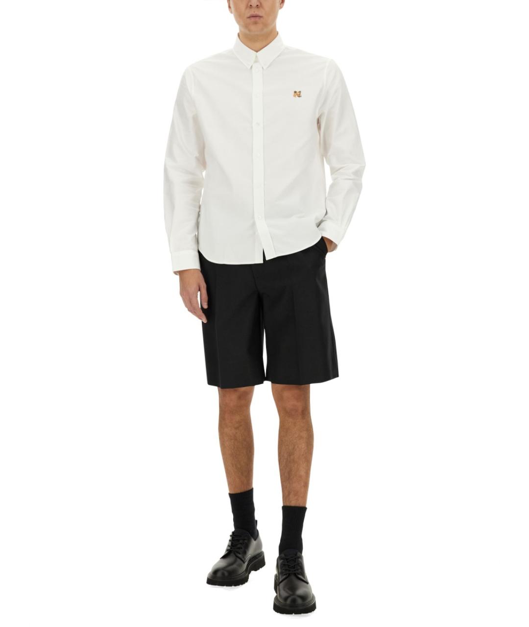 MAISON KITSUNE Белая хлопковая кэжуал рубашка, фото 2