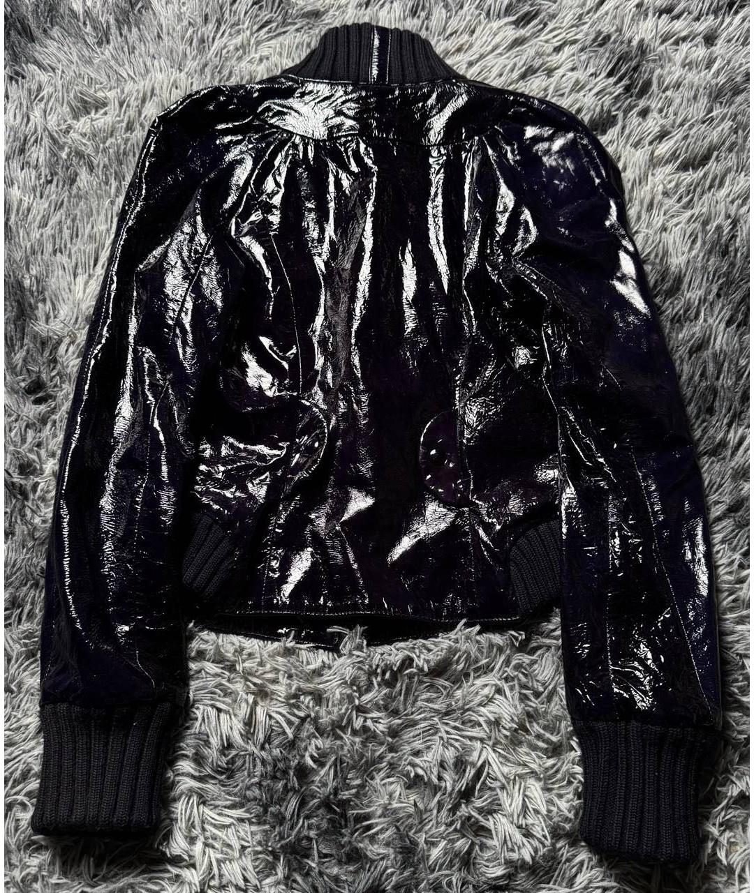 JUST CAVALLI Черная кожаная куртка, фото 3