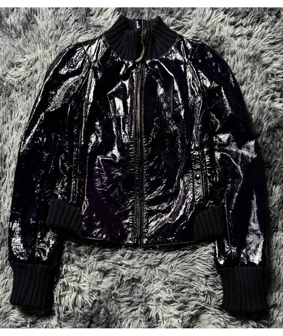 JUST CAVALLI Черная кожаная куртка, фото 5