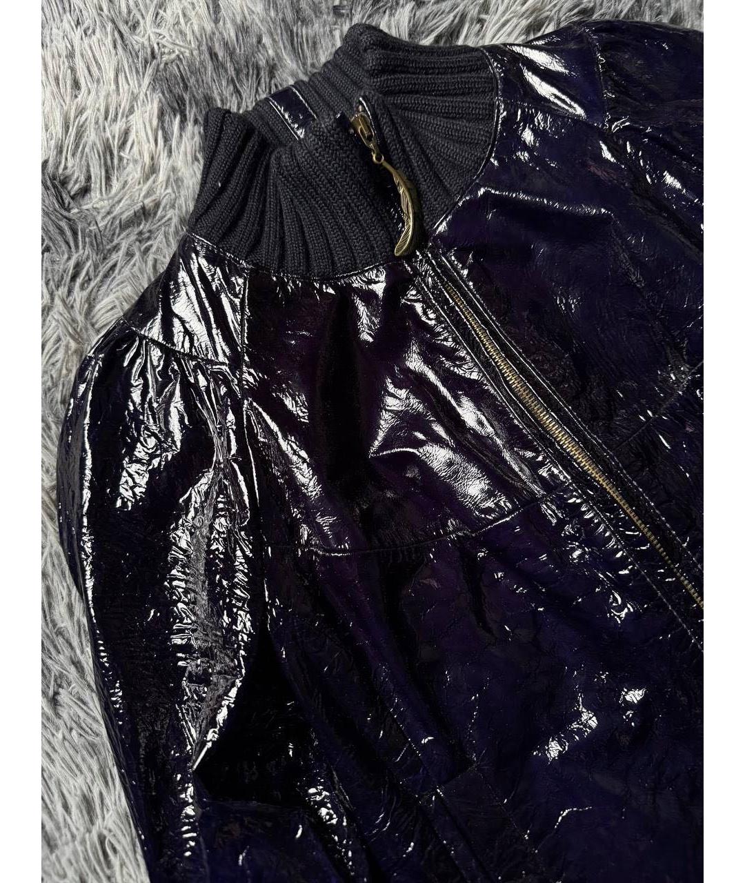 JUST CAVALLI Черная кожаная куртка, фото 4