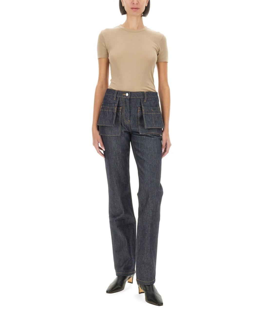 HELMUT LANG Бежевая хлопковая футболка, фото 2