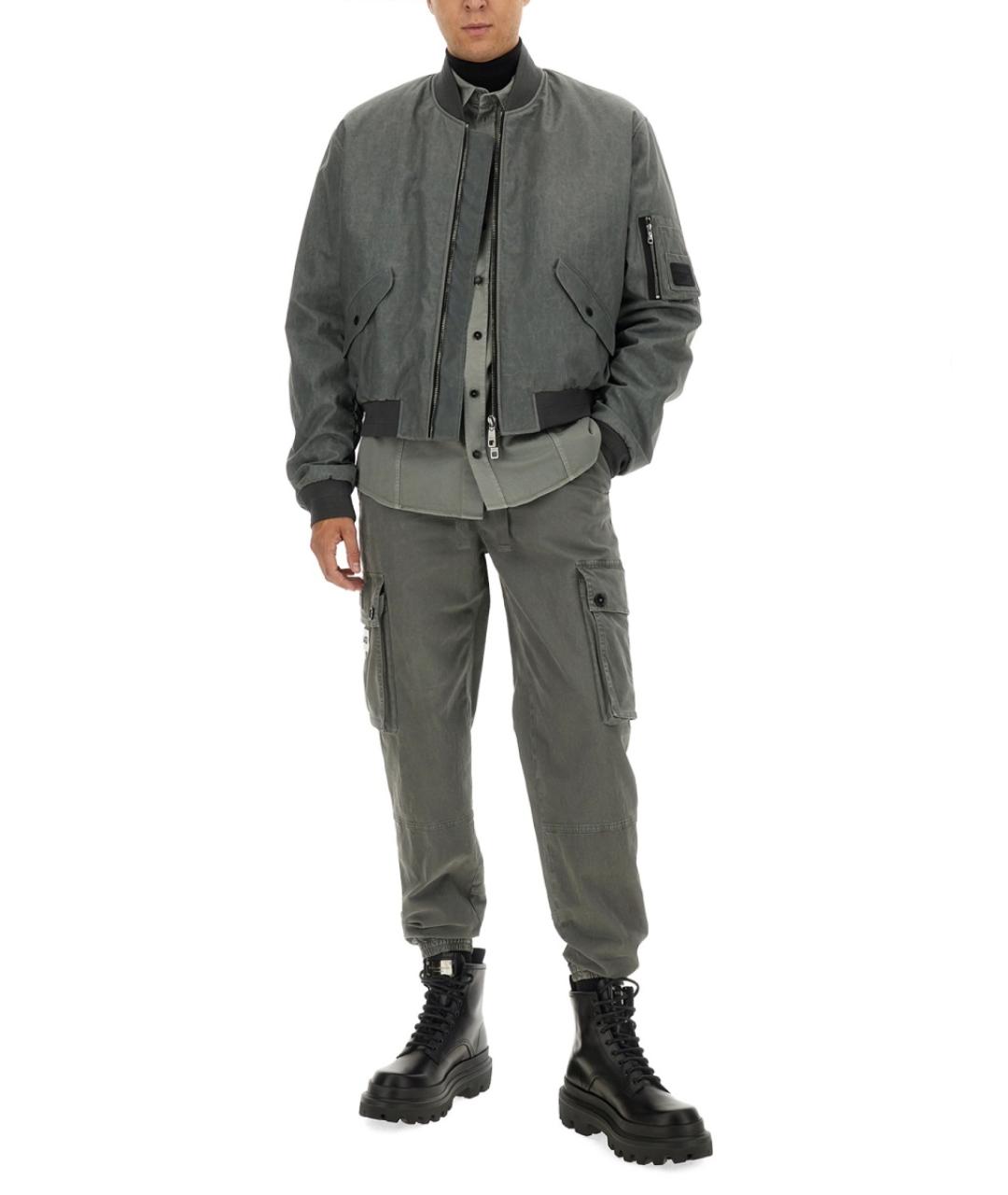 DOLCE&GABBANA Серая хлопковая кэжуал рубашка, фото 2