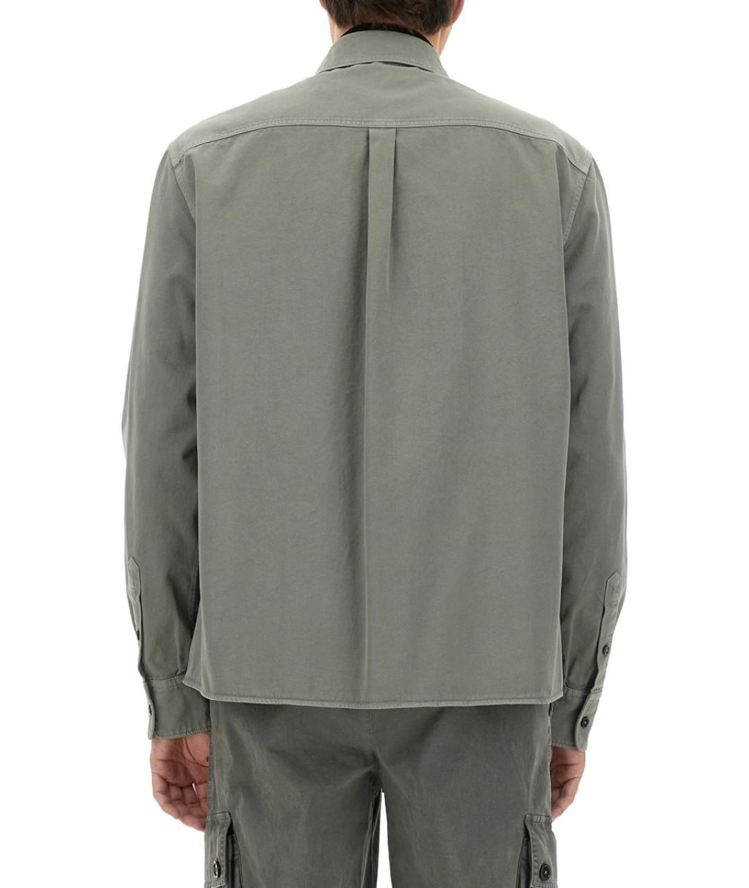 DOLCE&GABBANA Серая хлопковая кэжуал рубашка, фото 3