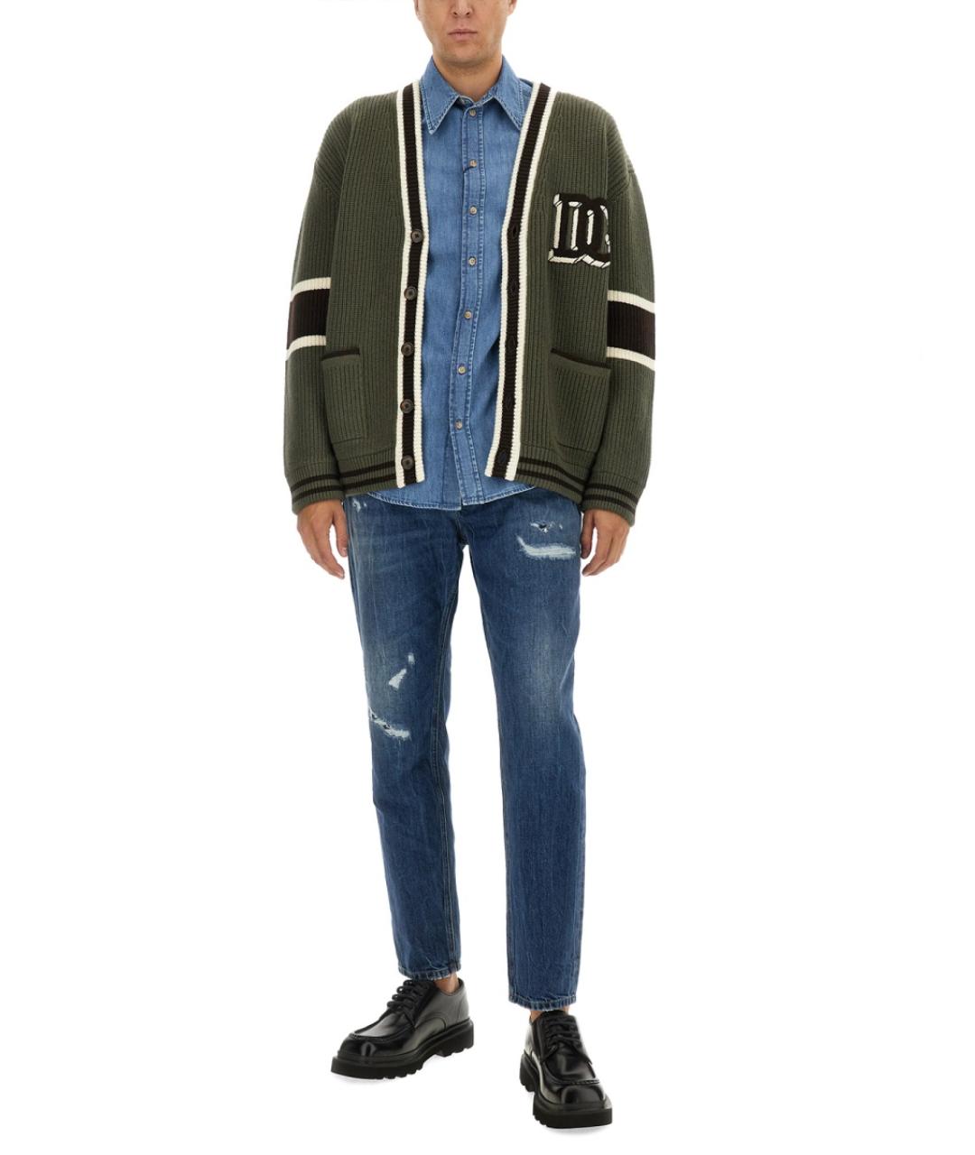 DOLCE&GABBANA Синяя хлопковая кэжуал рубашка, фото 2