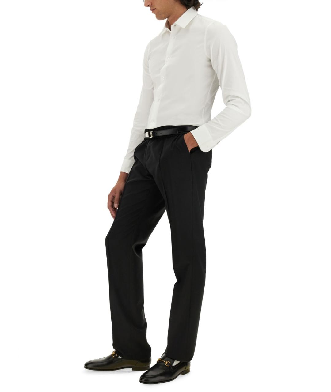 GUCCI Белая хлопковая классическая рубашка, фото 2