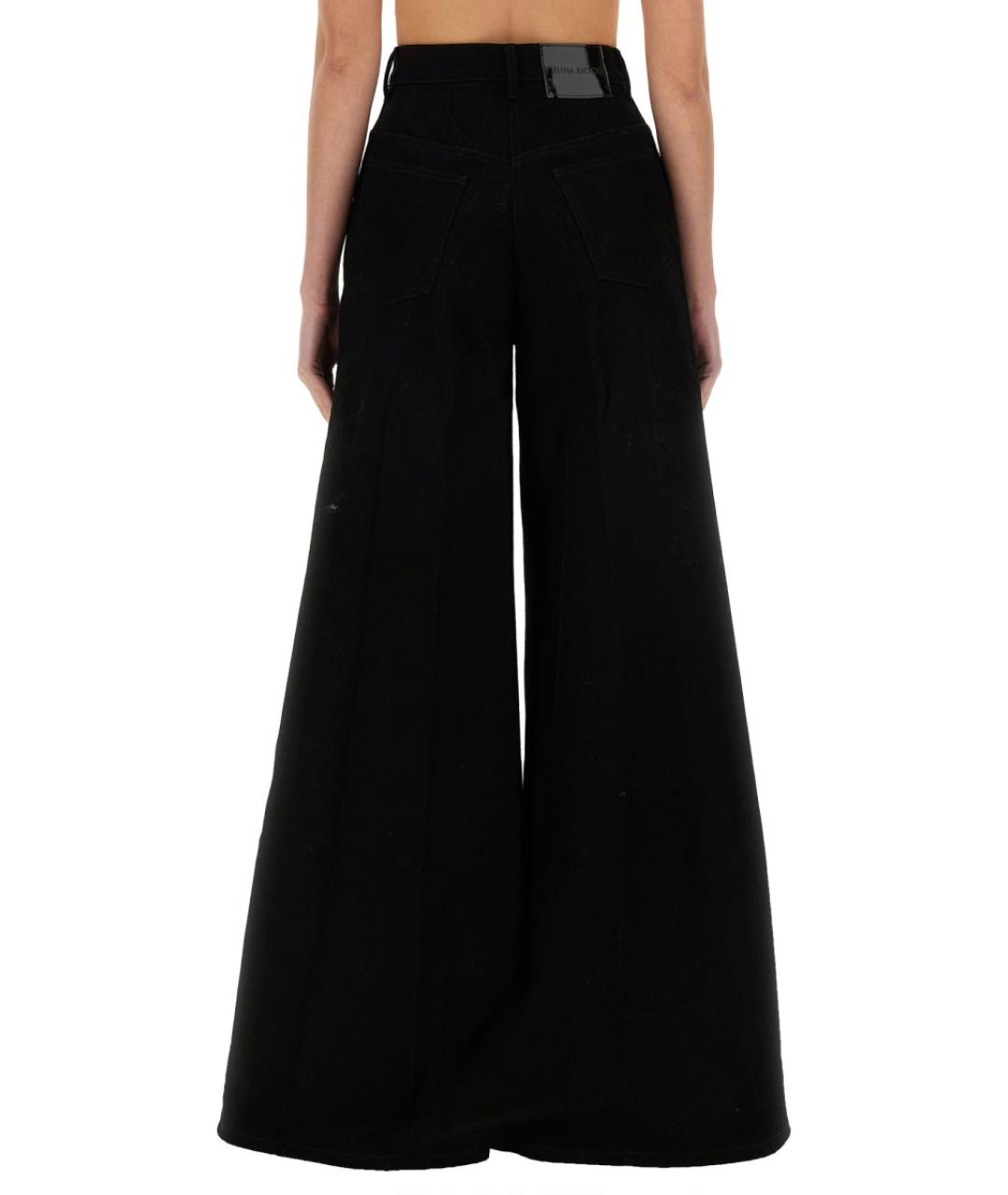 NINA RICCI Черные хлопковые брюки широкие, фото 3