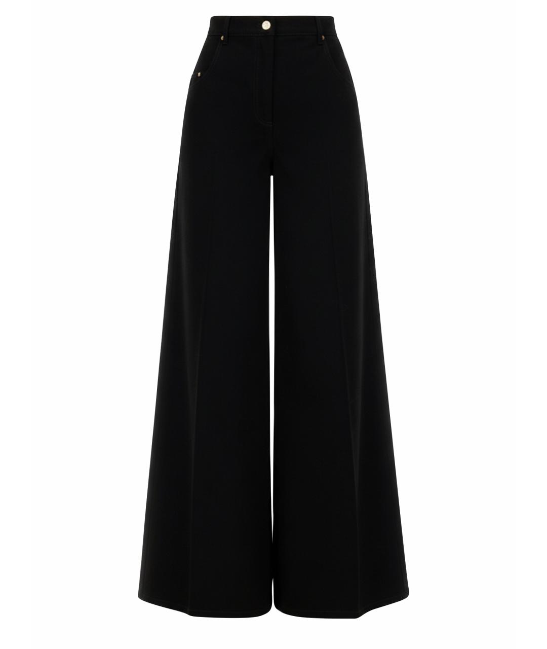 NINA RICCI Черные хлопковые брюки широкие, фото 1