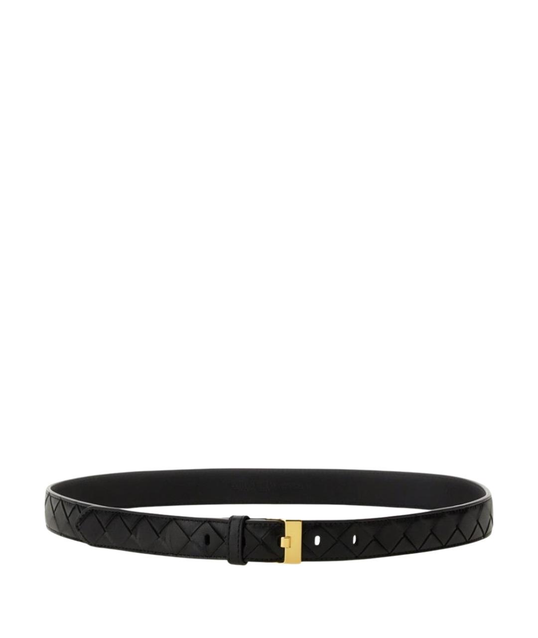 BOTTEGA VENETA Черный кожаный ремень, фото 1