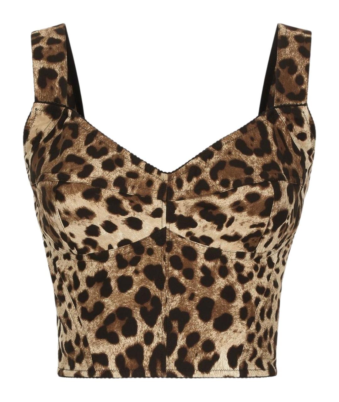 DOLCE&GABBANA Мульти шелковая майка, фото 1