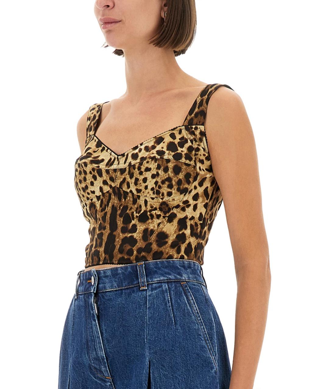 DOLCE&GABBANA Мульти шелковая майка, фото 5