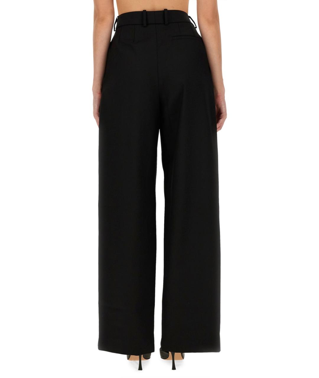 NINA RICCI Черные шерстяные прямые брюки, фото 3