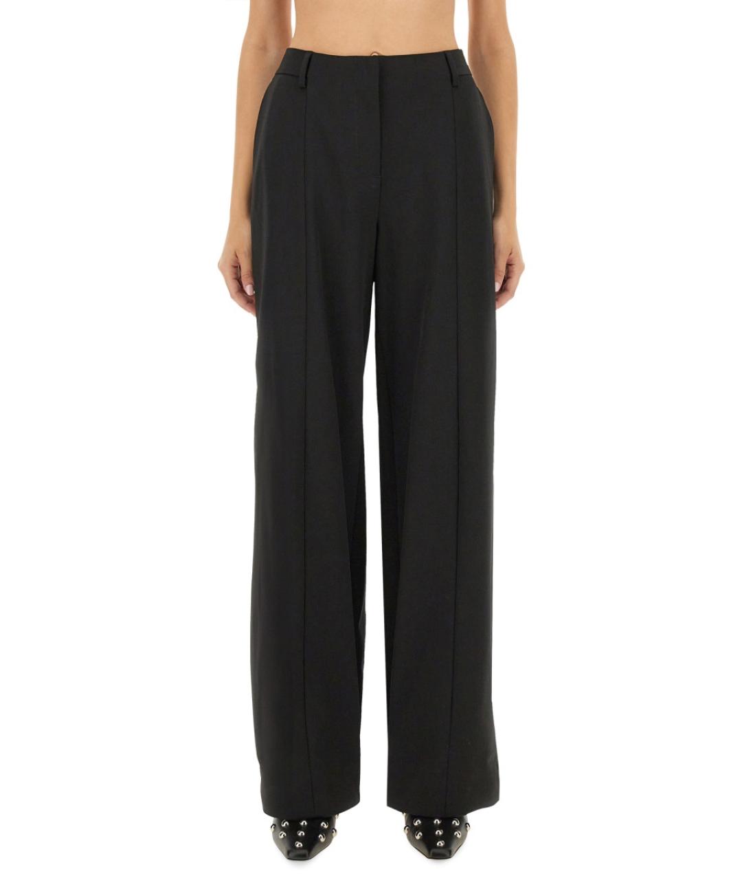 JEAN PAUL GAULTIER Черные полиамидовые прямые брюки, фото 5