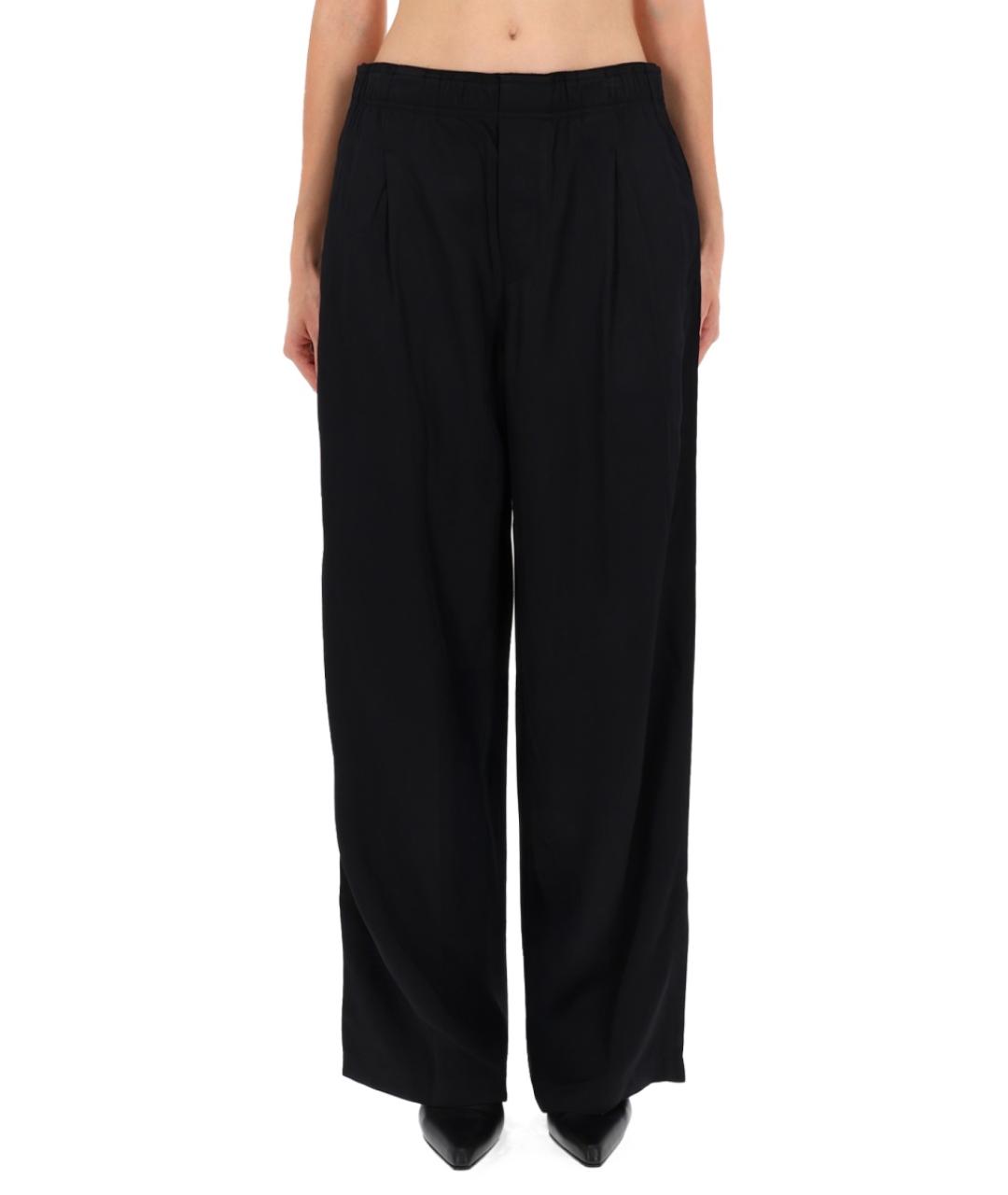 OUR LEGACY Черные вискозные прямые брюки, фото 5