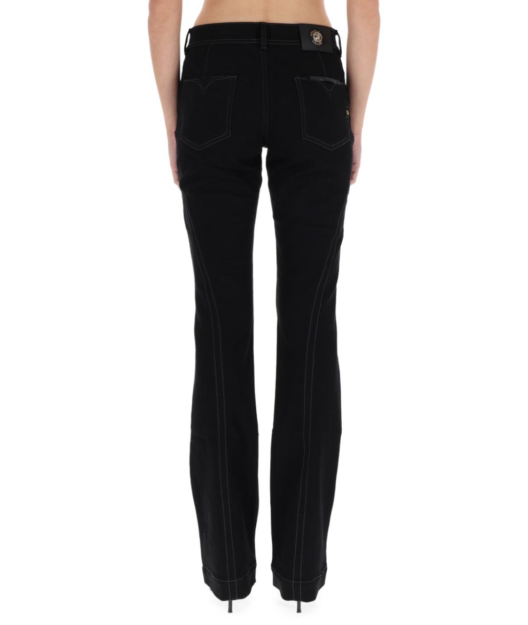 VERSACE JEANS COUTURE Черные хлопковые джинсы клеш, фото 4