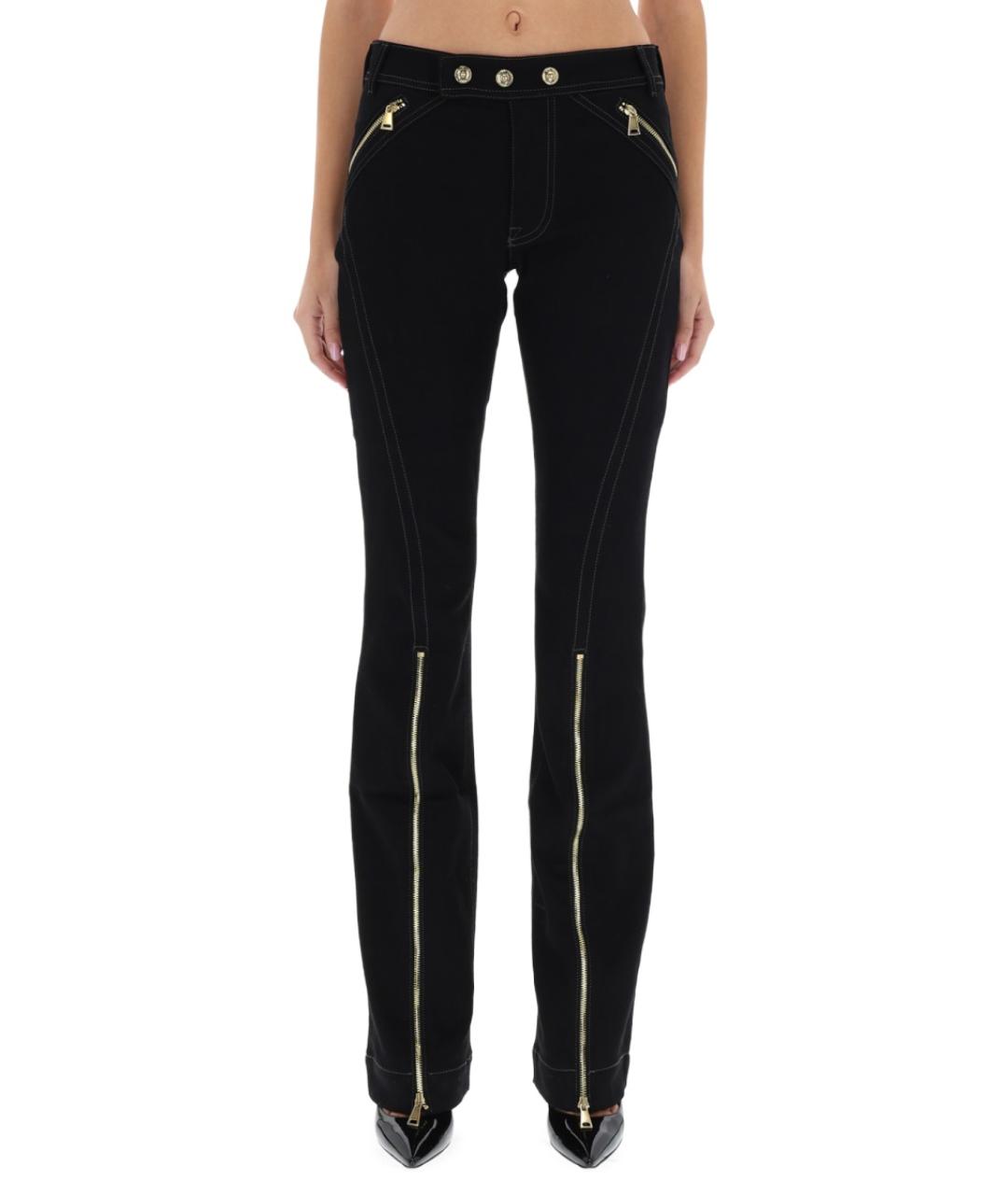 VERSACE JEANS COUTURE Черные хлопковые джинсы клеш, фото 1